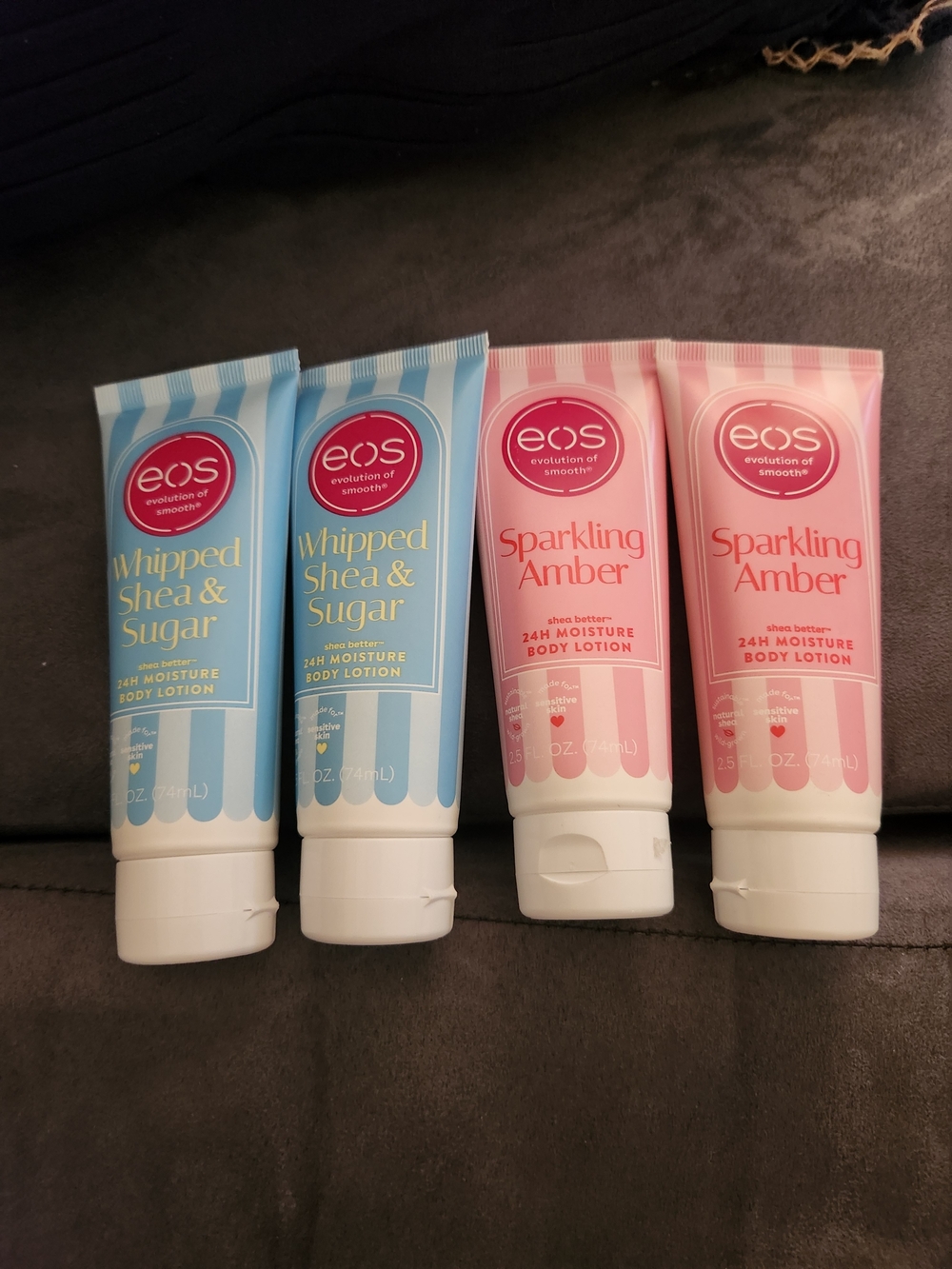 eos Whipped Shea & Sugar and Sparkling Amber Body Lotion Set, Travel Size